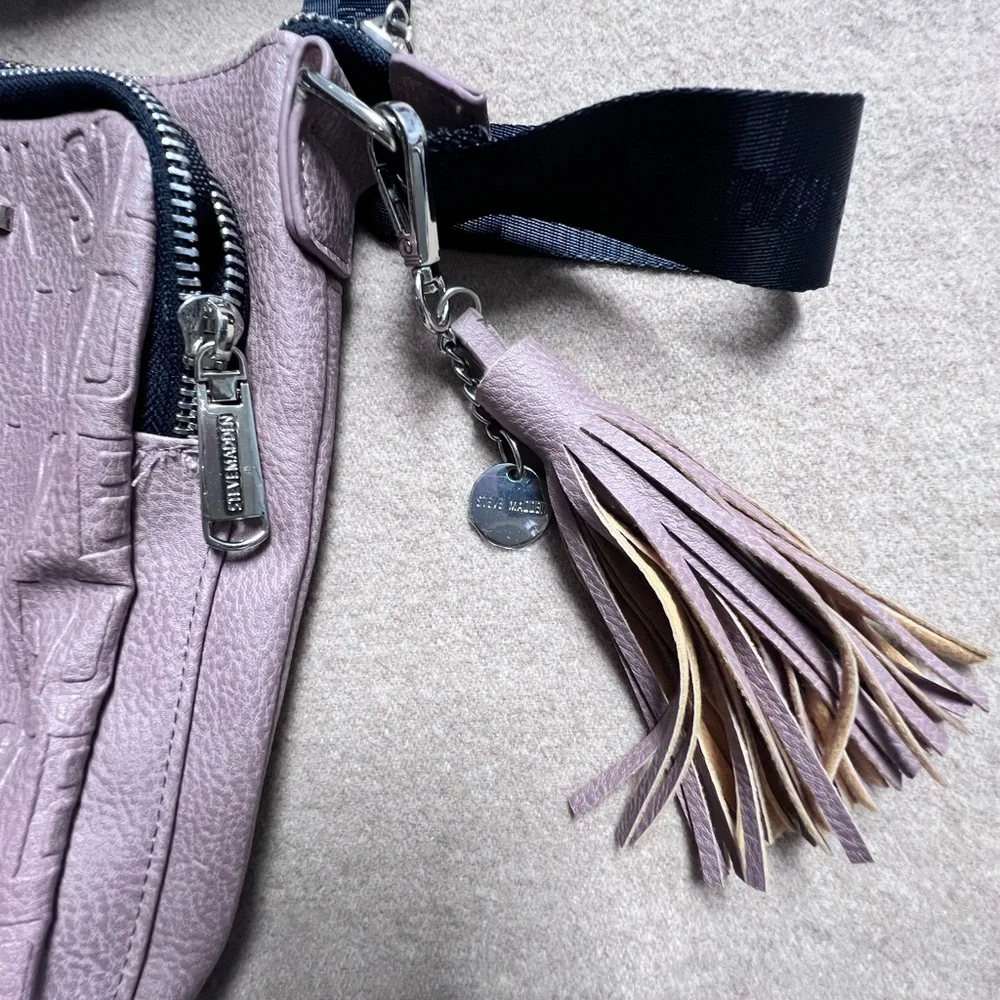 Steve Madden Blush Pink Embossed Messenger Bag